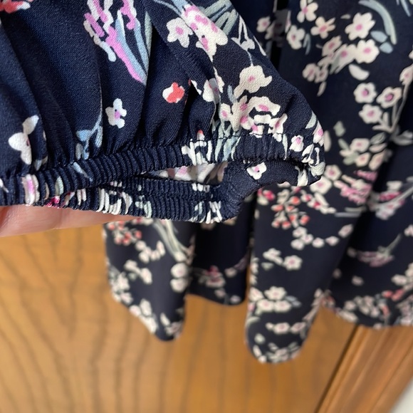 LANE BRYANT NWOT Womens Size 14/16 Floral Printed Crossover Blouse Top Blue Pink - Picture 8 of 12